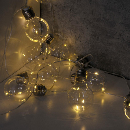 Batteriebetriebene LED-Gartengirlande 2,1 m betrieben mit 2 x AA-Batterien SMOLED GOLDLUX (Polux)