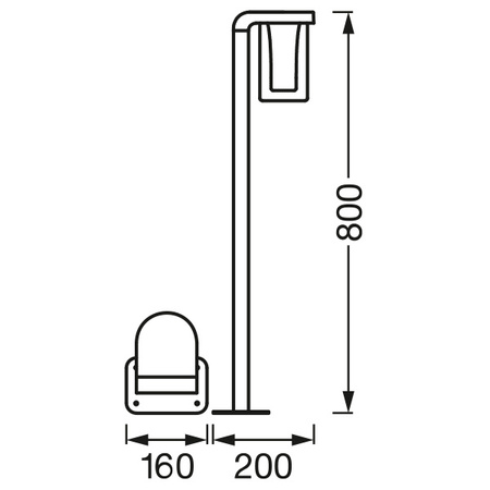 POST Garten-Außenstehleuchte SMART+ WiFi LED 10W 420lm 80cm CASCADE LEDVANCE