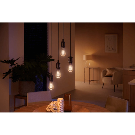 LED Edison E27 ST64 7W CCT PHILIPS HUE Weiß & Ambiance Glühfaden Bluetooth Zigbee Glühbirne