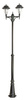 Outdoor-Gartenlampenmast LATERNE E27 Prince OGMWN 2 O 195-295cm schwarz Su-Ma