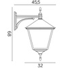 Garten Außenfassadenlampe WANDLEUCHTE LED Retro Quadrat K 3012/1/BD KW E27 Su-Ma