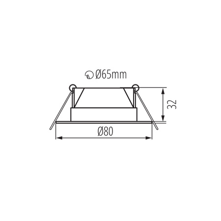 LED-Einbaustrahler 4,8W 450lm 6500K Kalt 36° Schwarz FIZU Kanlux