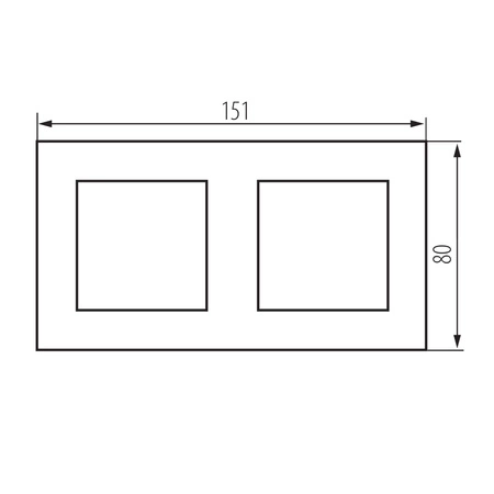 Horizontaler Aufputz-Doppelrahmen für Steckdose Weiß OFFICE Kanlux