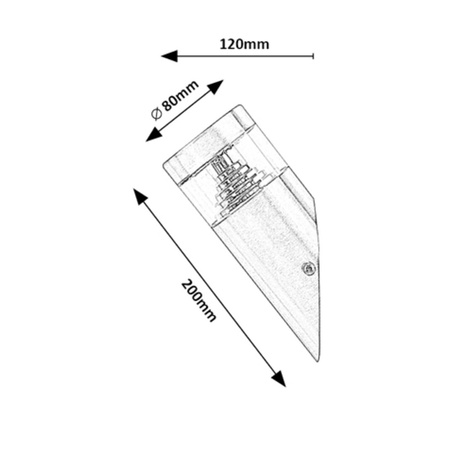 Gartenlampe LED Wandleuchte LISSABON 7W 4000K IP54 Zylindrisch Chrom RABALUX
