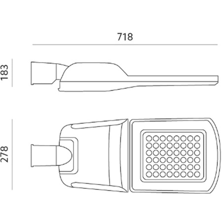 Park Straßenlaterne LED Straßenleuchte New Street 100W 17000lm 4000K KOBI