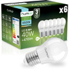 6x LED Lampen E27, Glühbirne P40 5W = 40W 470lm 180° 6500K kalt LUMILED
