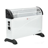 Einstellbare elektrische Konvektorheizung 2000W TURBO Weiß und Schwarz Kobi