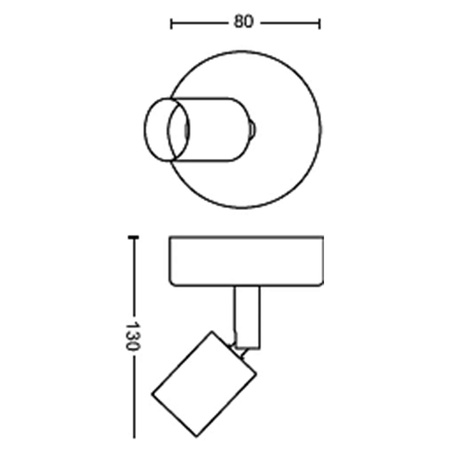 Deckenleuchte LIMBALI GU10 Wandleuchte Satinierter beweglicher Reflektor PHILIPS