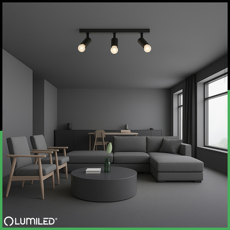 Deckenleuchte SPOT TUBA Reflektor Halogenleuchte 3x E27 GLASA LUMILED