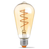 E27 ST64 LED Lampen 4 W = 28 W, 300 lm, 2200 K, warmer Bernsteinfaden, dimmbar, 360° VIDEX