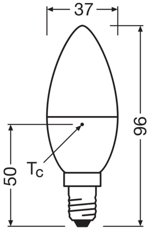 LED Leuchtmittel E14 B35 3,3W = 25W 250lm 2700K Warm 200° OSRAM STAR