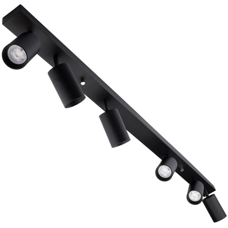 Deckenleuchte mit 6x GU10-Sockeln, Einbaustrahler HALOGEN Schwarz QUALIS SPOT LUMILED