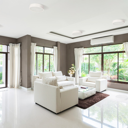 JASMIN Aufbau LED Deckenleuchten 2x E27 Holz Mattweiß 37cm