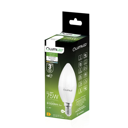 6x LED-Lampe E14 Kerze 10W = 75W 4000K neutralweiß CCD LUMILED Glühbirne