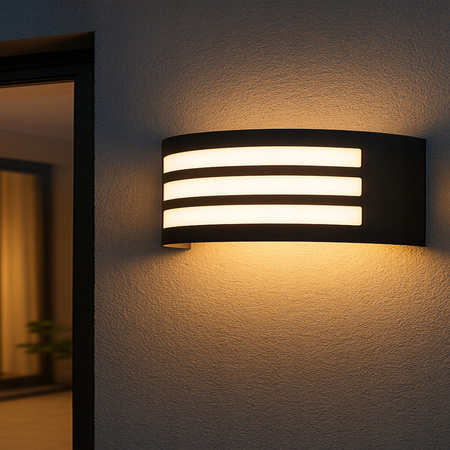 Gartenwandleuchte Erhöhung Außenleuchte E27 INOX IP44 DORIS