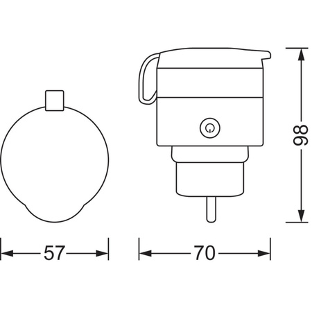Smarte Außensteckdose EU 230V 3680W 16A LEDVANCE SMART+ ZigBee