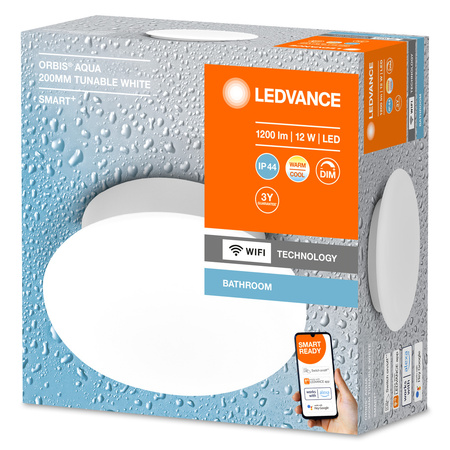 LEDVANCE WIFI SMART+ ORBIS LED AQUA BADEZIMMERLAMPE 12W 1200lm 3000K-6000K WEISS