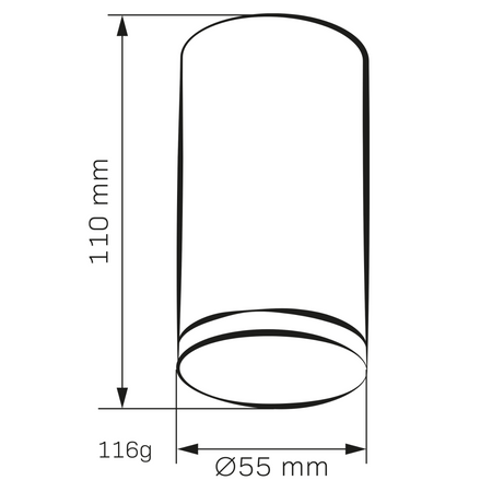 Spot GU10 Schwarz IP44 TURYN Sanico Goldlux Anbauleuchte