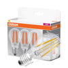 3x LED Lampen E27 A60 CL 11W = 100W 1521lm 4000K Neutral 300° Filament OSRAM BASE