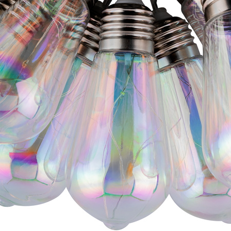 Solar Garten Girlande 20x LED Lichterkette Dekorative Kugeln 5.8m Kalt