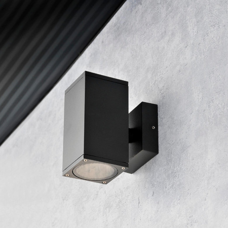 Wandleuchte Außenfassadenleuchte 12W GU10 Schwarz IP54 Morris Sanico Goldlux