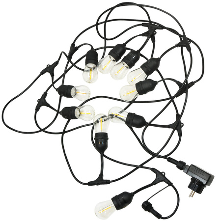 Dekorative GARTENGIRLANDE 5,6m 10xE27 Filament 6W GOLDLUX (Polux)