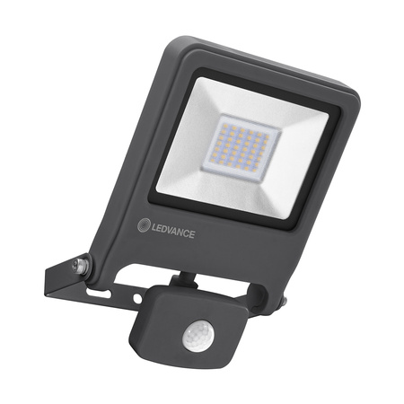 LED Fluter 30W 2700lm 4000K IP44 Grau mit Bewegungssensor LEDVANCE Flutlicht Endura