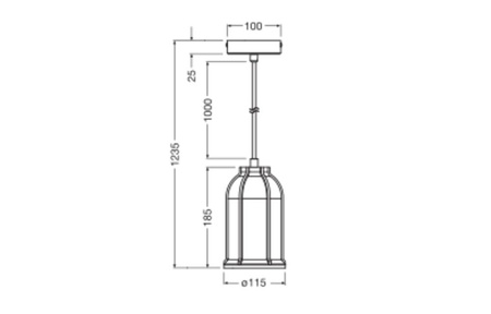 Dekorative Decke Pendelleuchte E27 Überhang Grau Beton Dekor Ledvance