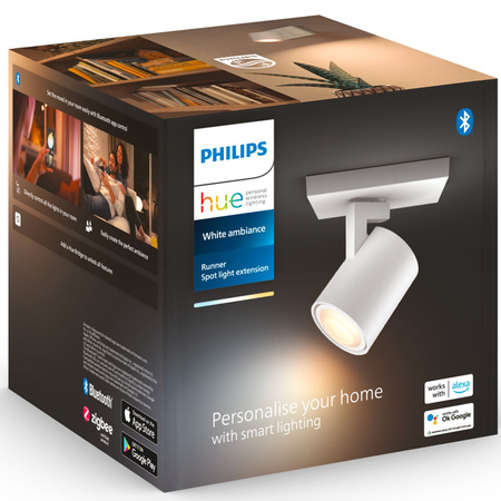 Spot Runner LED Wandleuchte Weiß 4.2W CCT PHILIPS HUE Bluetooth Zigbee