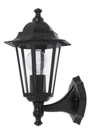 Gartenlampe LED Wandleuchte VELENCE E27 IP43 Lantern Up Schwarz RABALUX