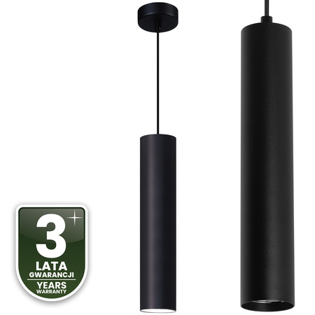 Hängelampe 29cm Reflektor GU10 LED SOPLO Schwarz LUMILED