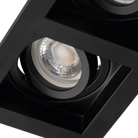 ARET Deckeneinbauleuchte 2x GU10/GU5.3 Square Movable Schwarz KANLUX