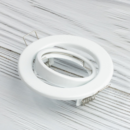 Einbaustrahler GU10, MR16 Einbauspot HALOGEN Runde beweglich Weiß Blech LUMILED