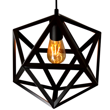 GEOMETRIC IL MIO DENMARK 1xE27 Schwarze Deckenleuchte - GOLDLUX (Polux)
