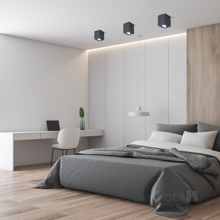 Aufbauleuchte OH37 SQUARE GU10 KOBI SCHWARZ