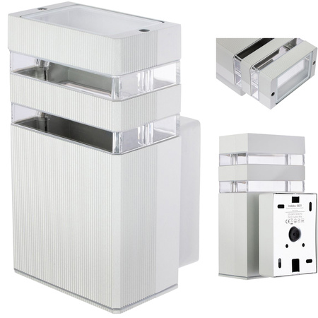 INEZ Graue Fassaden-Gartenwandleuchte GU10 ALUMINIUM IP54