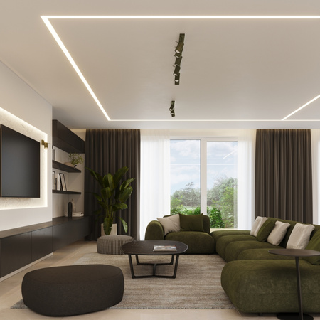 Tuba Spot Reflektor Deckenleuchte 3x GU10 Olive Ring Bittersweet Shimmer SL.1502 Sollux