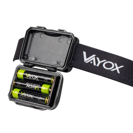 Wiederaufladbare Kopftaschenlampe 100lm LED + 2x LED VA0178 VAYOX