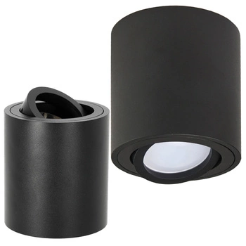 Aufbau-Halogenleuchte Spot OH36 KOBI ROUND MOVABLE GU10 Schwarz