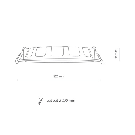 LED-Deckeneinbauleuchte für Badezimmer CL KOS 8774 24W 4000K IP44 Weiß Nowodvorski