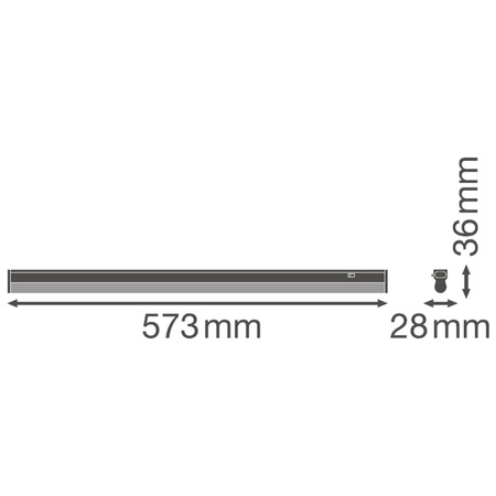 Möbellampe LED-Streifen 8W 3000K 60cm LINEAR KOMPAKTSCHALTER LEDVANCE