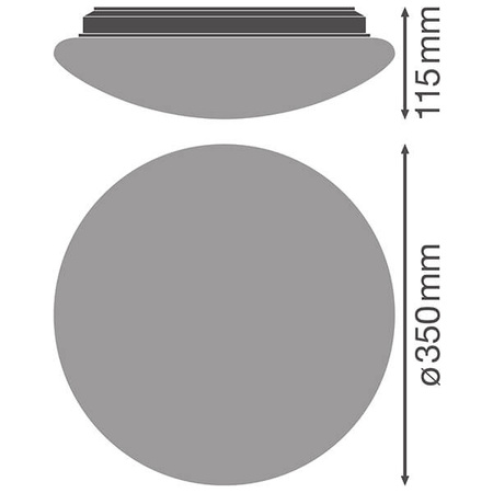 LED Deckenwandleuchte SURFACE CIRCULAR SENSOR 35 cm 18W 1440lm 3000K IP44 mit LEDVANCE Bewegungssensor