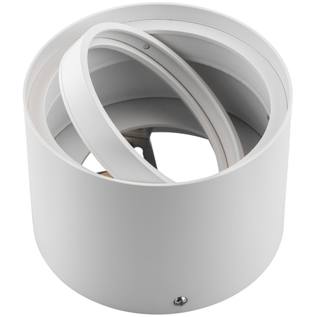 Aufputz HALOGEN SPOT TUBA Beweglich GU10 AR111 Rund Weiß 100mm TELES LUMILED