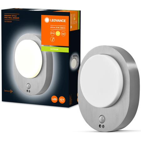 Wandleuchte Fassadenwandleuchte 8W 370lm 3000K Endura STYLE DISC WALL LEDVANCE Bewegungsmelder