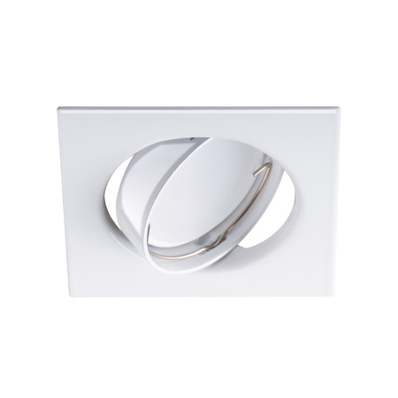 Set aus 3x TRIBIS II GU10 PAR16 10W Quadratische Einbauleuchte Beweglich Weiß + GU10 Leuchtmittel 400lm 3000K Warm KANLUX