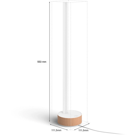 Schreibtischlampe SIGNE GRADIENT LED Eiche EU/UK 11.8W CCT RGB PHILIPS HUE Bluetooth Zigbee