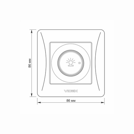 Dimmer mit Rahmen 600W 10A Aufputz Schwarz BINERA VIDEX