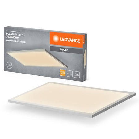 LED-Paneel-Deckenleuchte 22W 1600lm 3000K Warmes Aufputz Weiß 60x30cm Planon™ Ledvance