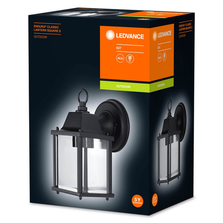 LED-Gartenwandleuchte E27 Laternenbefestigung Schwarz ENDURA CLASSIC LATERN LEDVANCE