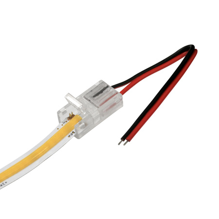 Stecker für LED-Streifen COB Flexibel einseitig 2polig 8mm Weiß Sanico Goldlux